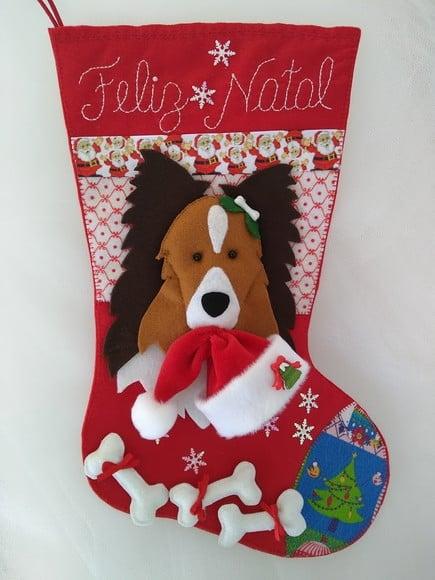 Bota Natal Bichinho de Estimação