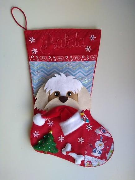 Bota Natal Bichinho de Estimação