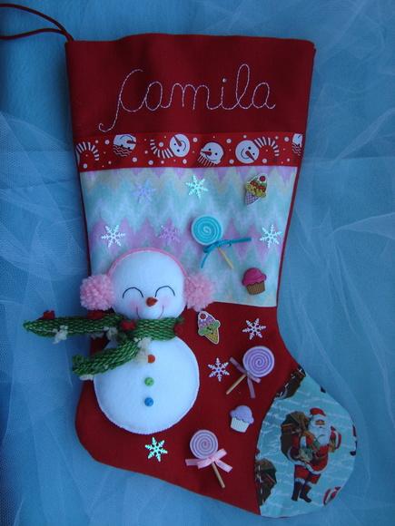 Bota Natal Boneco de Neve