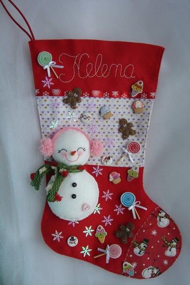 Bota Natal Boneco de Neve