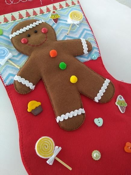 Bota Natal Gingerbread Biscoito Personalizado