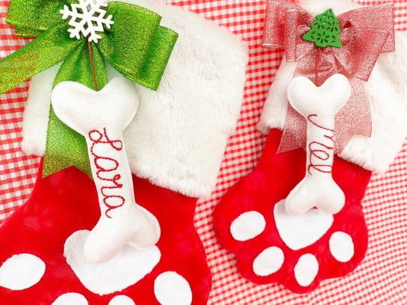 Meia de Natal Pet Personalizada