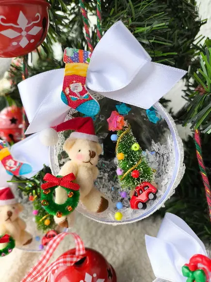 Bolas Decoradas de Natal Urso