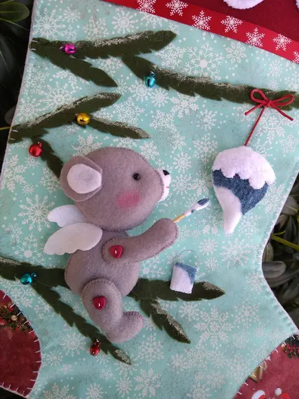 Bota de Natal Ursinho Pintor