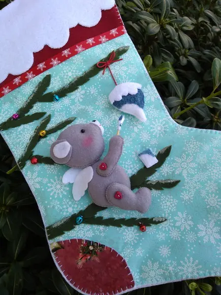 Bota de Natal Ursinho Pintor