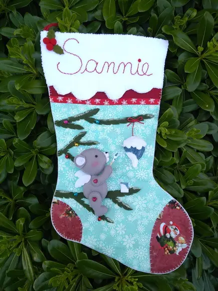 Bota de Natal Ursinho Pintor