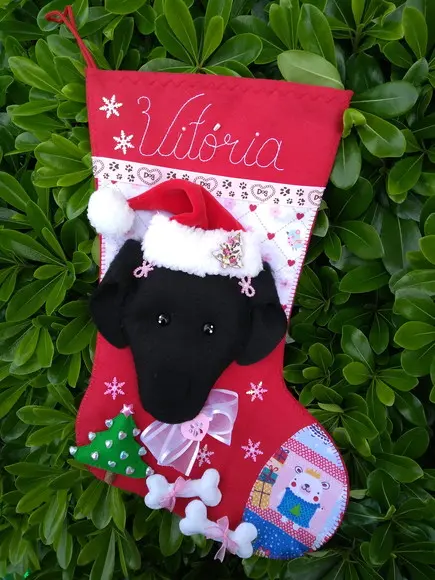 Bota Meia Natal Bichinho de Estimação