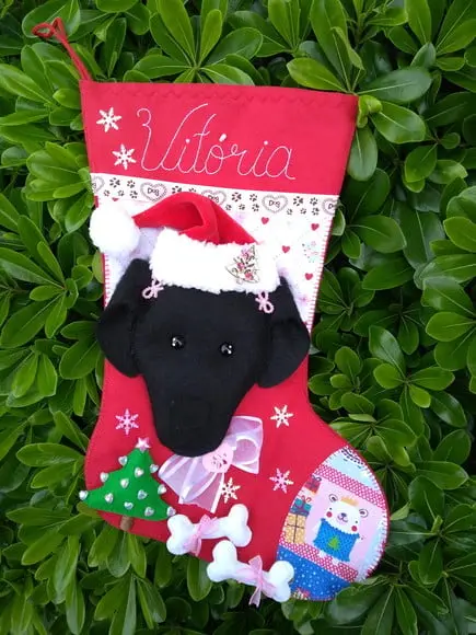 Bota Meia Natal Bichinho de Estimação