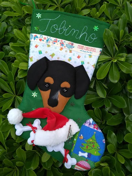 Bota Meia Natal Bichinho de Estimação