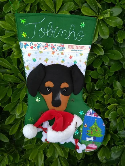 Bota Meia Natal Bichinho de Estimação