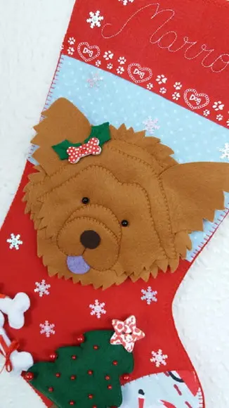 Bota Meia Natal Bichinho de Estimação