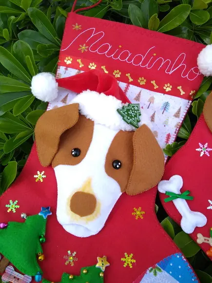 Bota Meia Natal Bichinho de Estimação