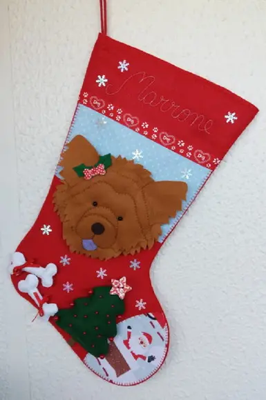 Bota Meia Natal Bichinho de Estimação