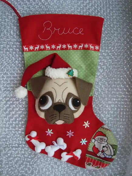 Bota Meia Natal Bichinho de Estimação