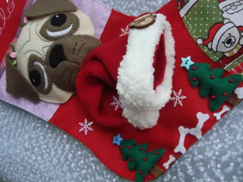 Bota Meia Natal Bichinho de Estimação