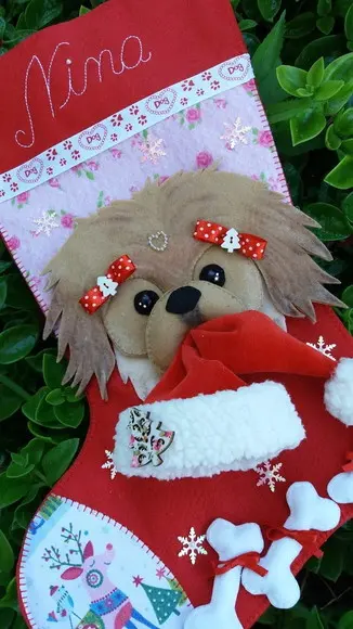 Bota Meia Natal Bichinho de Estimação Pet