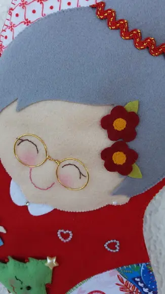 Bota Meia Natal Mamãe Noel