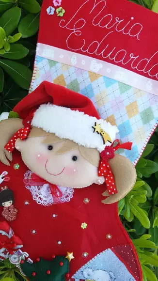 Bota Meia Natal Menina