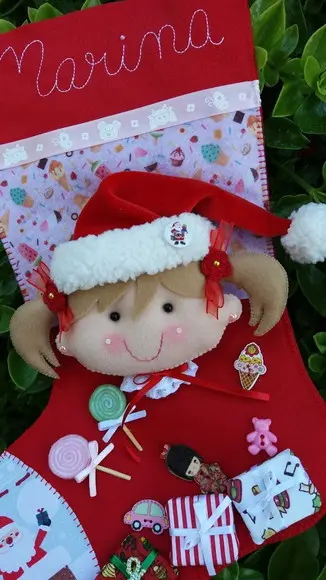 Bota Meia Natal Menina