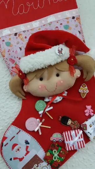 Bota Meia Natal Menina