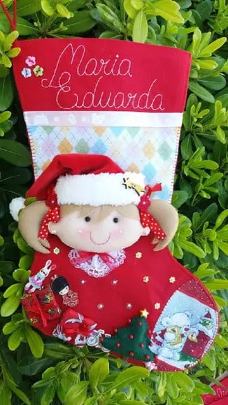Bota Meia Natal Menina