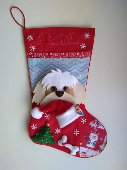 Bota Natal Bichinho de Estimação