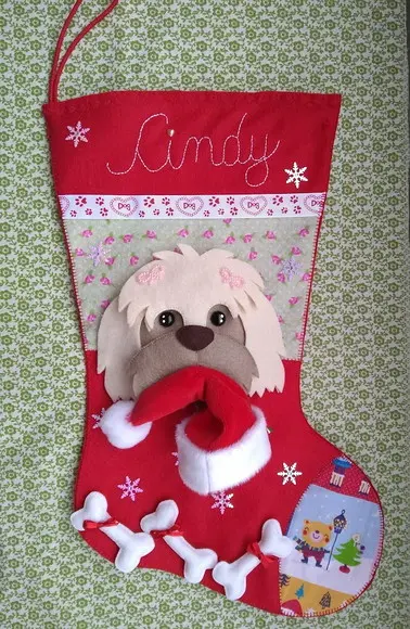 Bota Natal Bichinho de Estimação