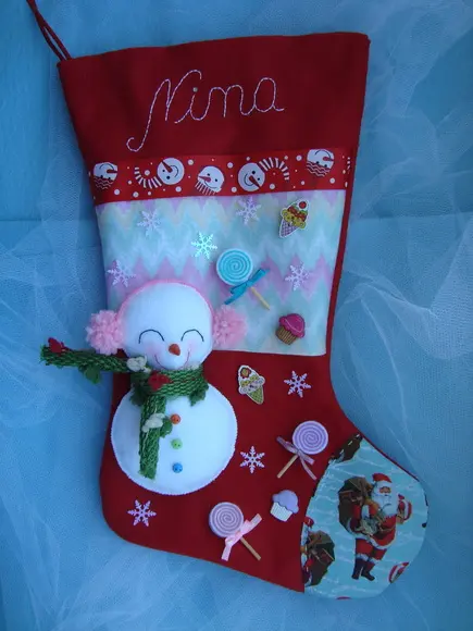 Bota Natal Boneco de Neve
