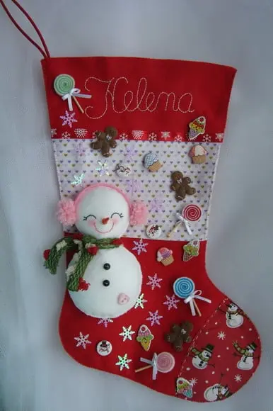 Bota Natal Boneco de Neve