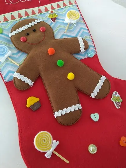 Bota Natal Gingerbread Biscoito Personalizado