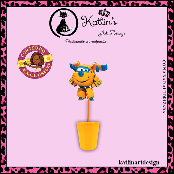 Baldinho Centro de Mesa - Super Wings