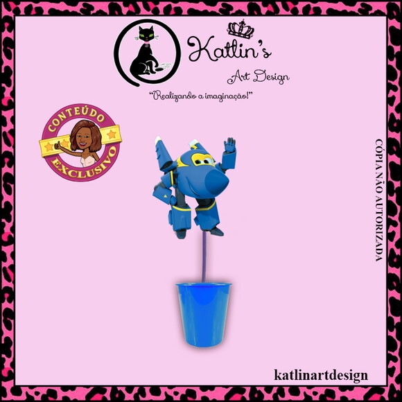 Baldinho Centro de Mesa - Super Wings