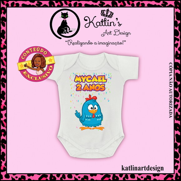 Body Infantil - Galinha Pintadinha