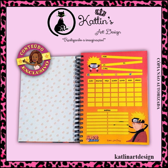 Caderno 10 Matérias - Naruto