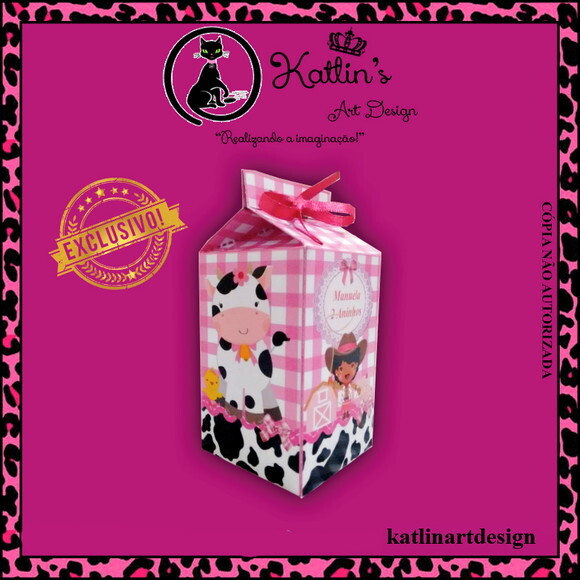 Caixa Milk - Fazendinha Rosa