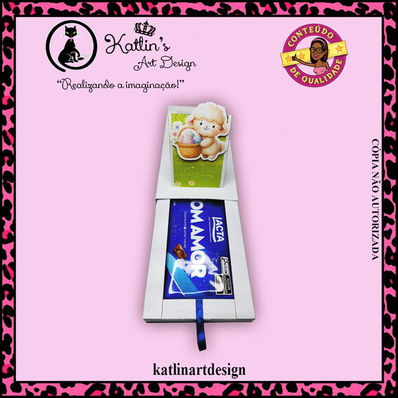 Caixa para Barra de Chocolate - Páscoa Cristã