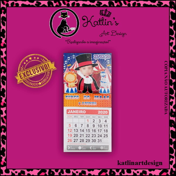 Calendário com Imã - Circo