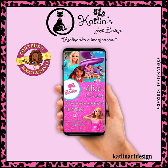 Convite Virtual - Barbie Dreamhouse Adventures