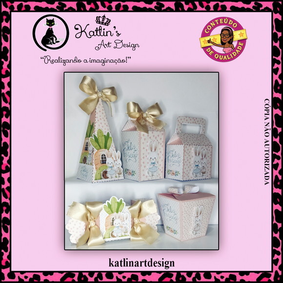Kit Caixas Personalizadas Luxo - Páscoa