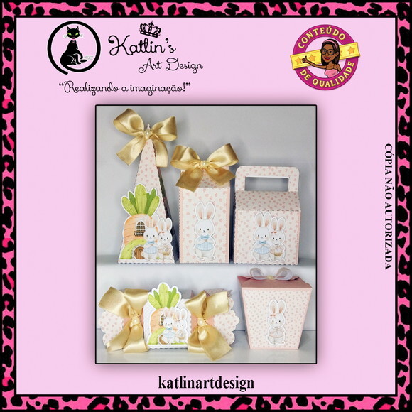 Kit Caixas Personalizadas Luxo - Páscoa