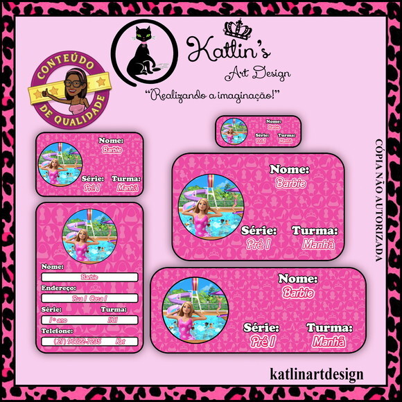Kit Etiqueta Escolar - Barbie Dreamhouse Adventures