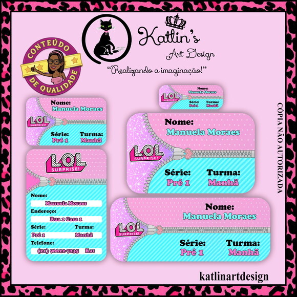 Kit Etiqueta Escolar - Lol Surprise