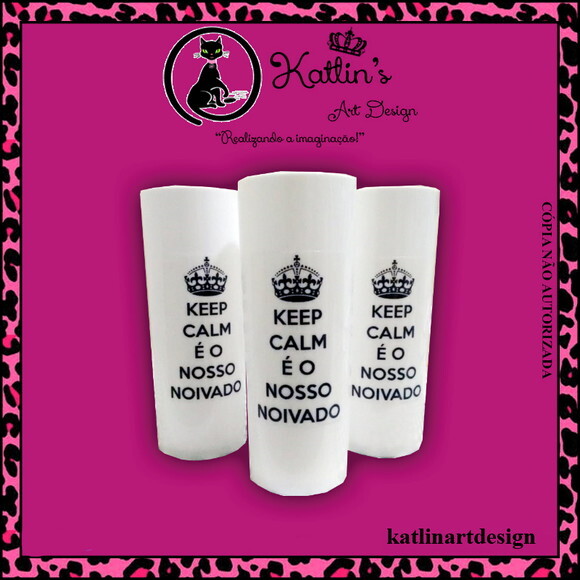 Long Drink Personalizado - Keep Calm é o Nosso Noivado
