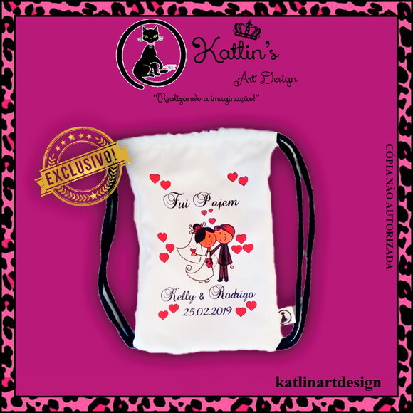 Mochila Sacola - Noivinhos
