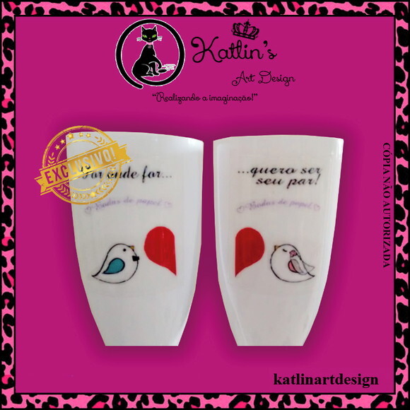 Taça Champagne - Pássaros do Amor