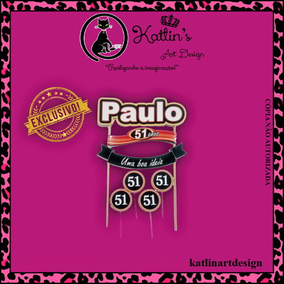 Topo de Bolo - Cachaça 51