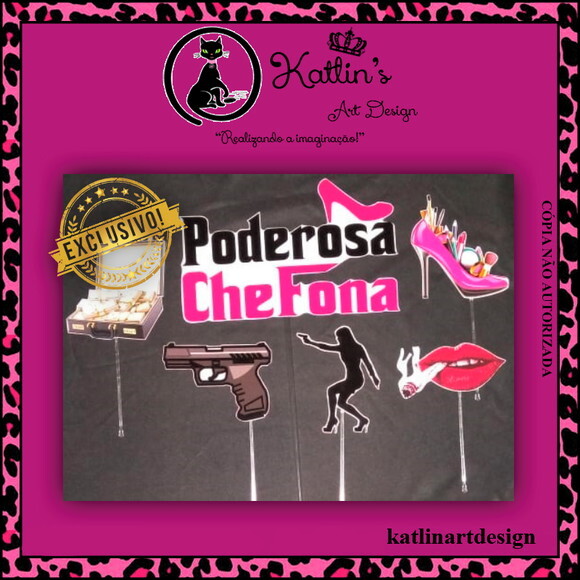 Topo de Bolo - Poderosa Chefona