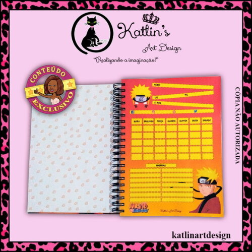Caderno 10 Matérias - Naruto