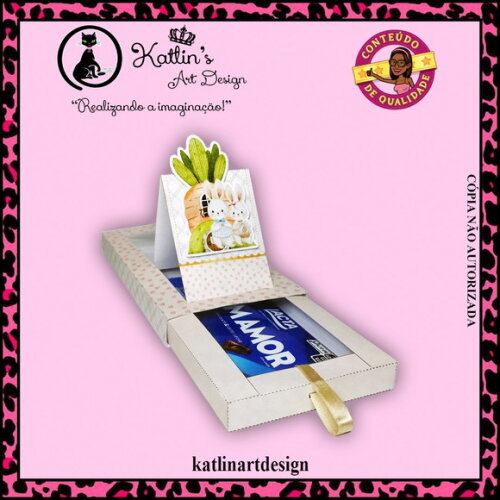 Caixa para Barra de Chocolate - Páscoa