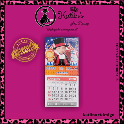 Calendário com Imã - Circo